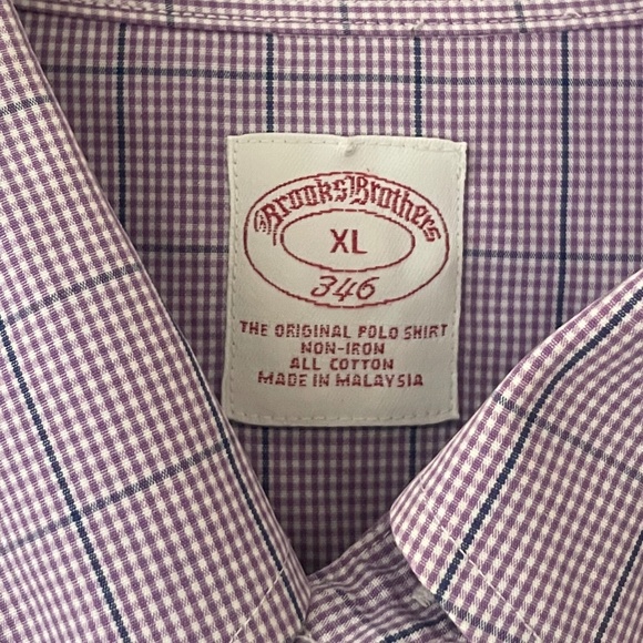 Brooks Brothers Size XL Purple Button-Up Shirt - Picture 3 of 4